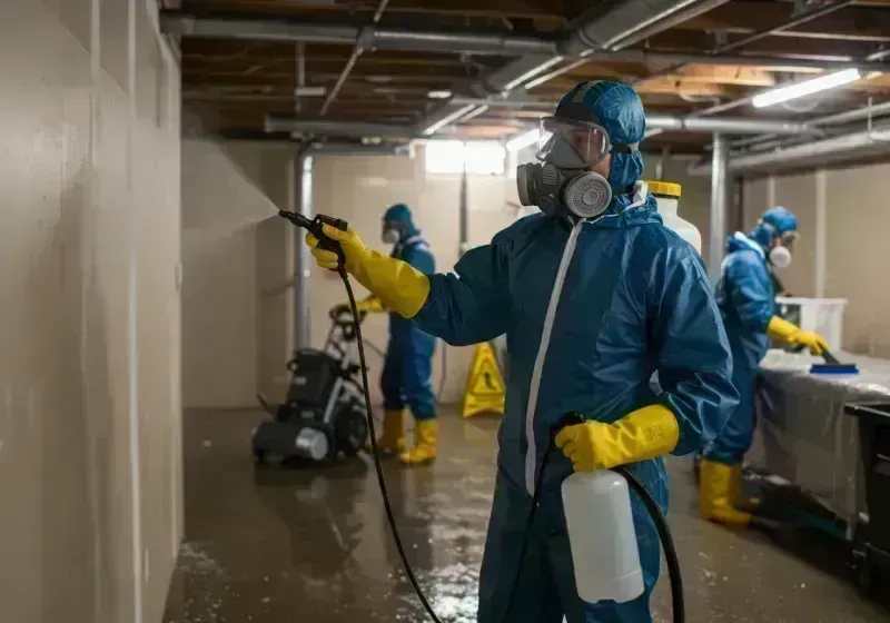 Basement Sanitization and Antimicrobial Treatment process in Oakbrook Terrace, IL